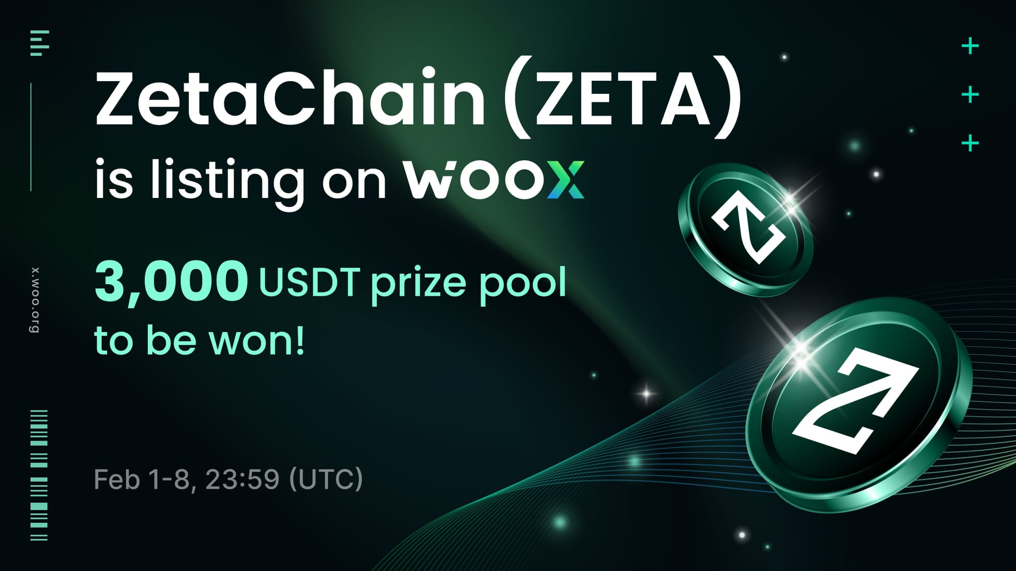 New Listing: ZetaChain (ZETA) on WOO X - Trade and share a 3,000 USDT prize pool!