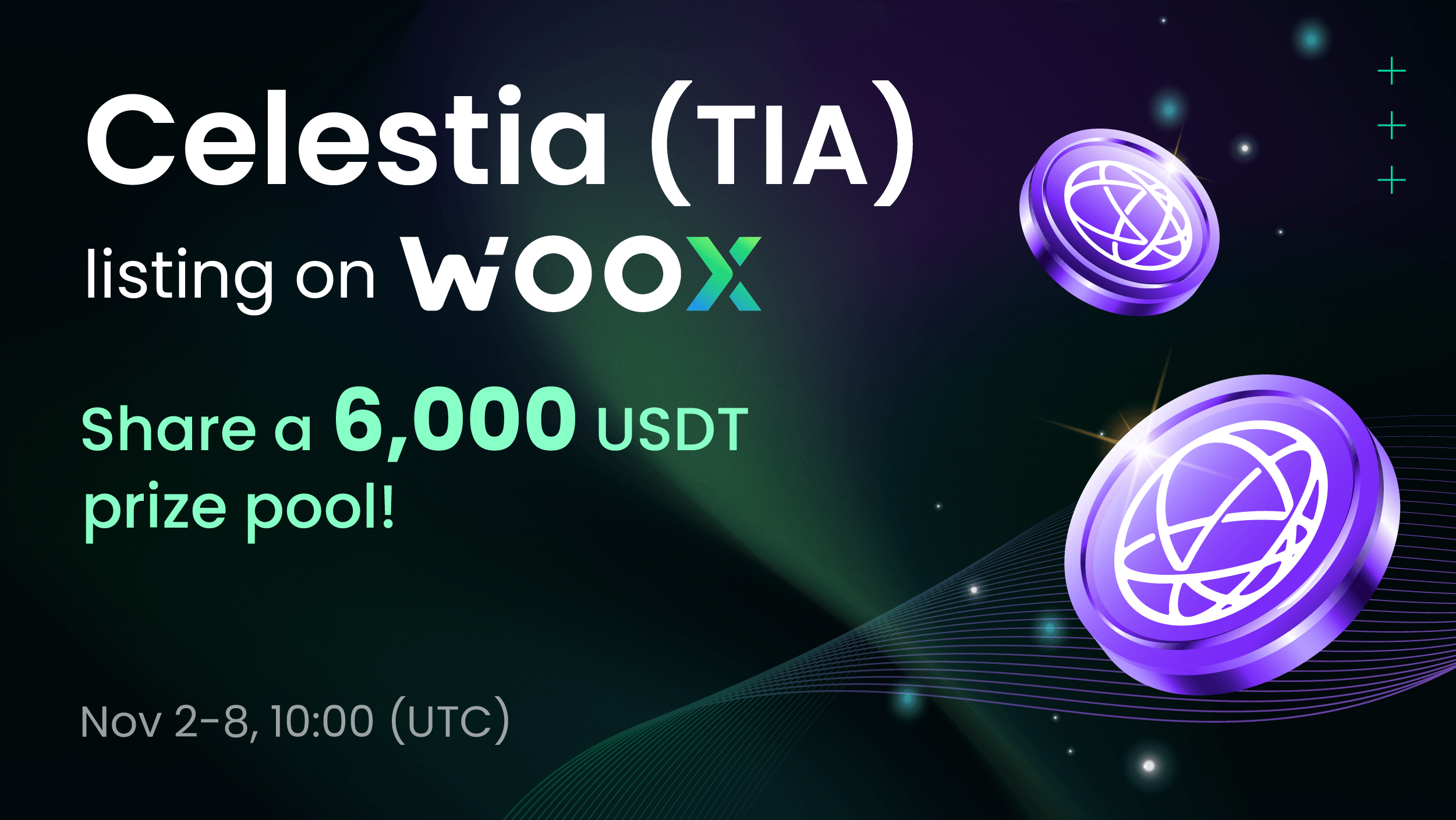 New Listing: Celestia (TIA) on WOO X - Share a 6,000 USDT prize pool!