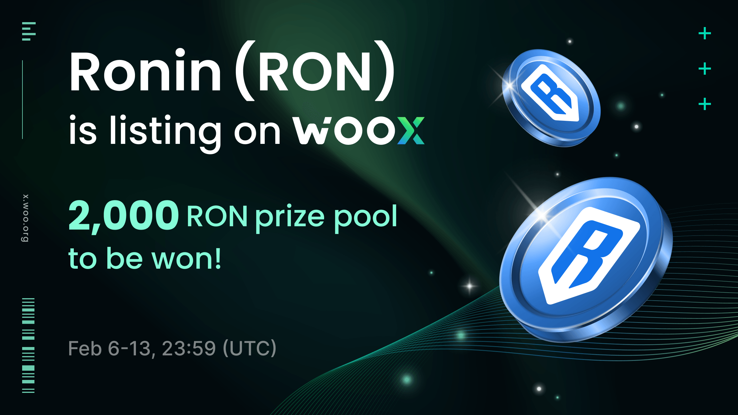 New Listing: RONIN (RON) on WOO X - Trade and share a 2,000 RON prize pool!