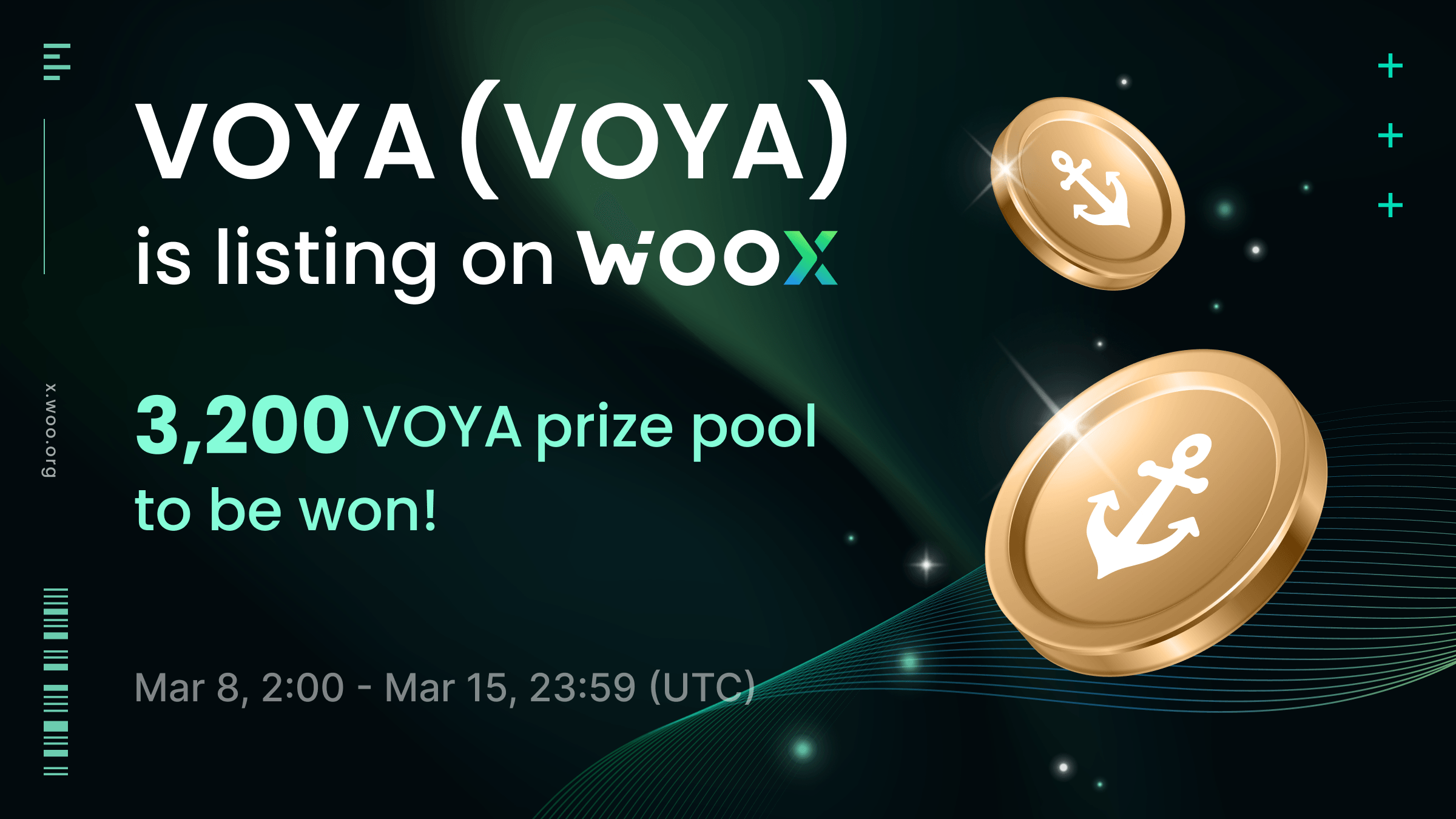 New Listing: VOYA (VOYA) on WOO X - Trade and share a 3,200 VOYA prize pool!