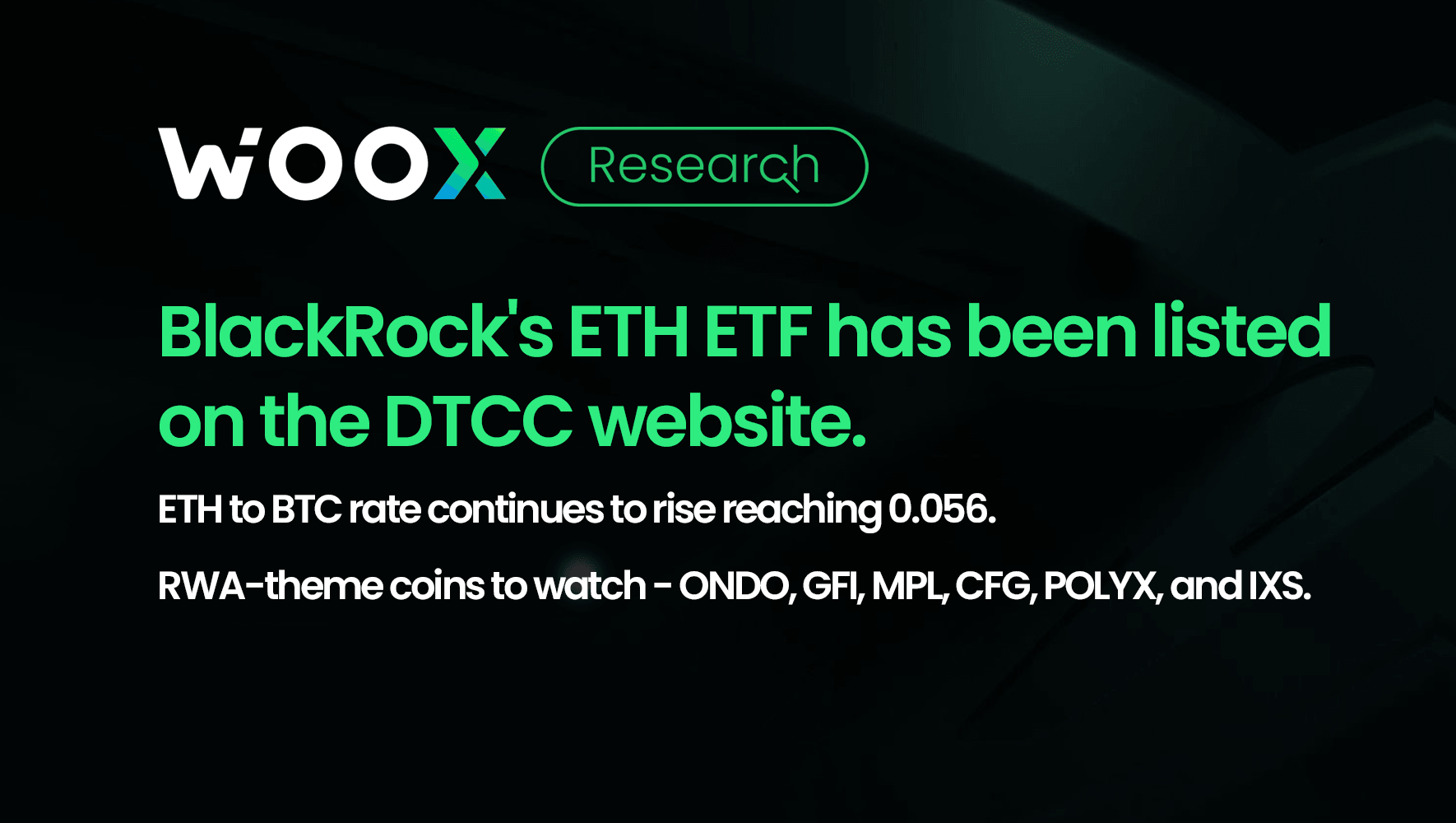 BlackRock's Ethereum ETF has been listed on the DTCC website