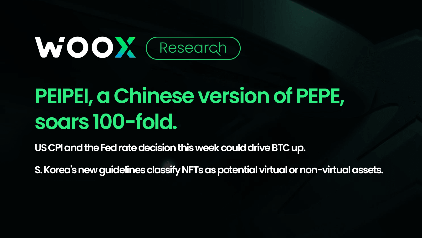 PEIPEI, a Chinese version of PEPE, soars 100-fold.