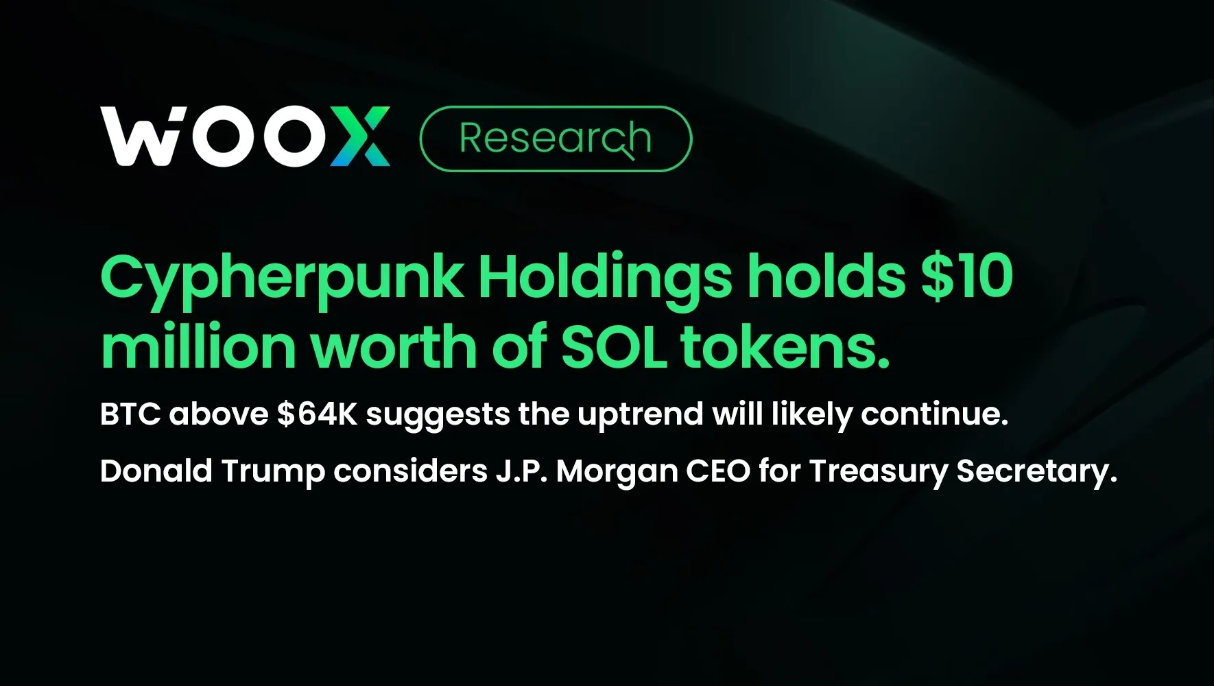 Cypherpunk Holdings 持有價值 1,000 萬美元的 SOL 代幣。