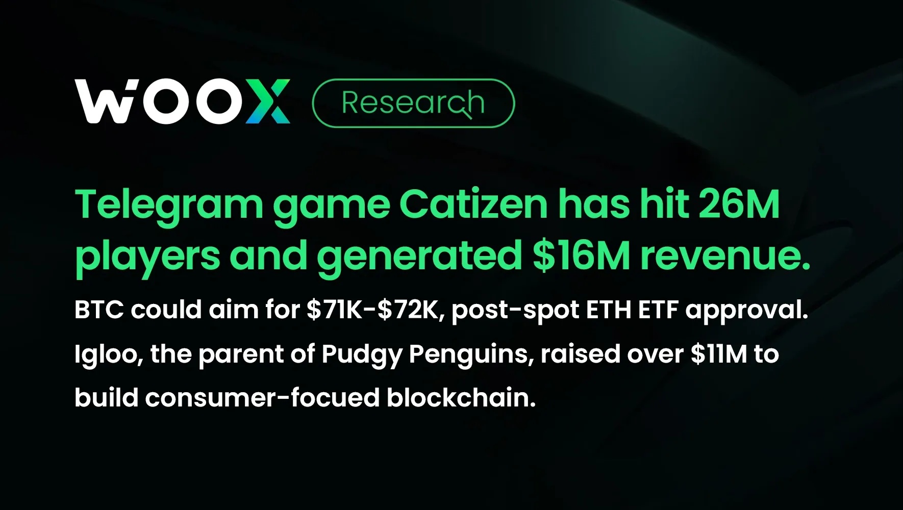 Telegram 遊戲 Catizen 已擁有 2,600 萬玩家並創造了 1,600 萬美元的收入
