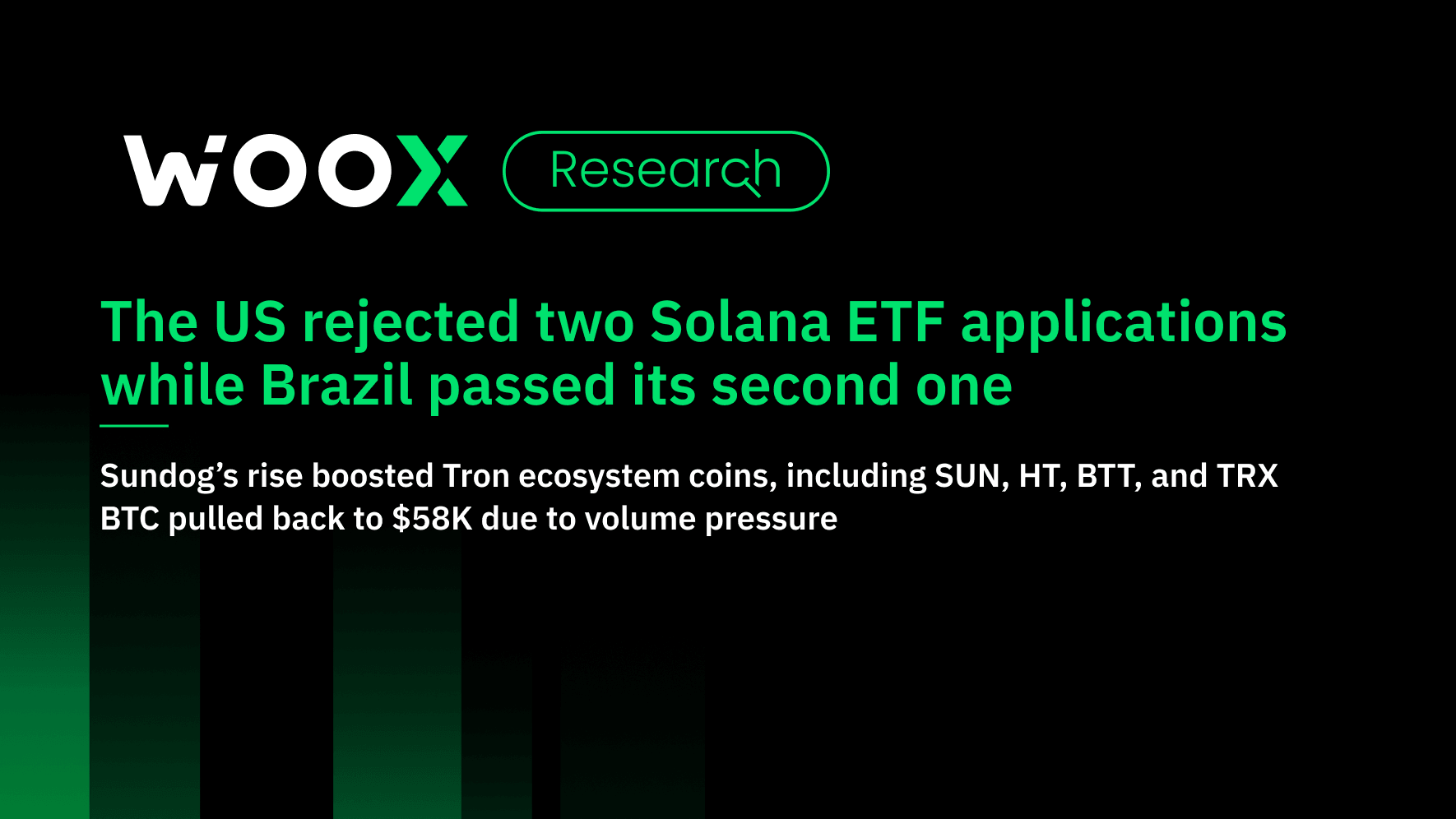 The US rejected two Solana ETF applications while Brazil passed its second one