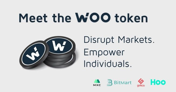 The WOO Token is set to launch 10/29 on Gate.io, Hoo.com, Bitmart, and MXC.