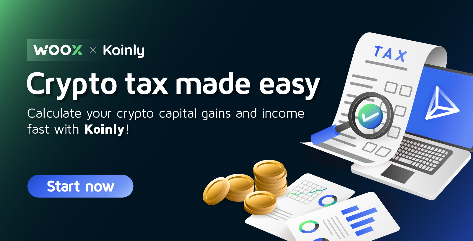 WOO X users can now easily calculate crypto gain taxes via Koinly