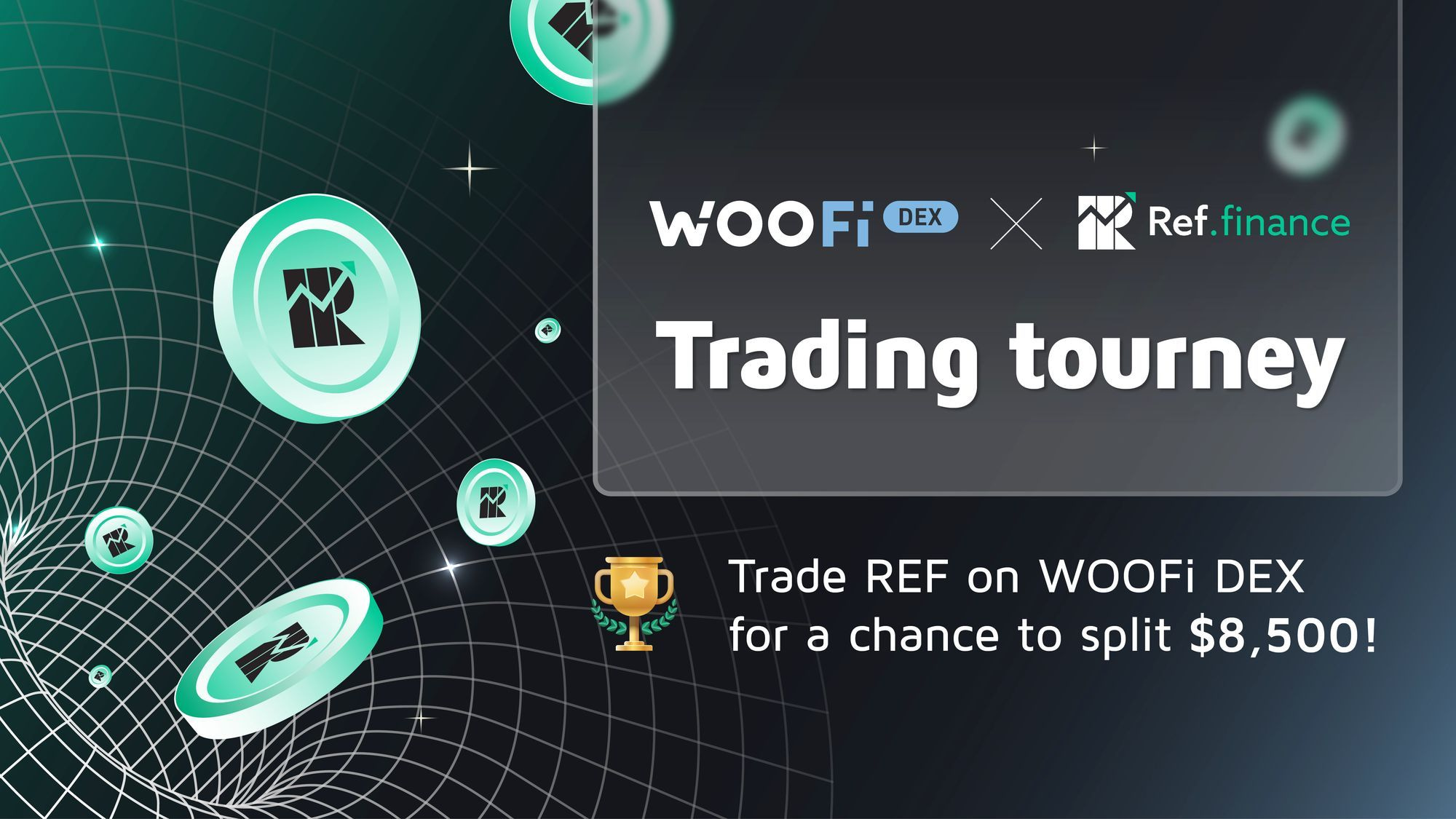 WOOFi DEX and Ref Finance launch a trading tourney with $8,500 of REF prizes!