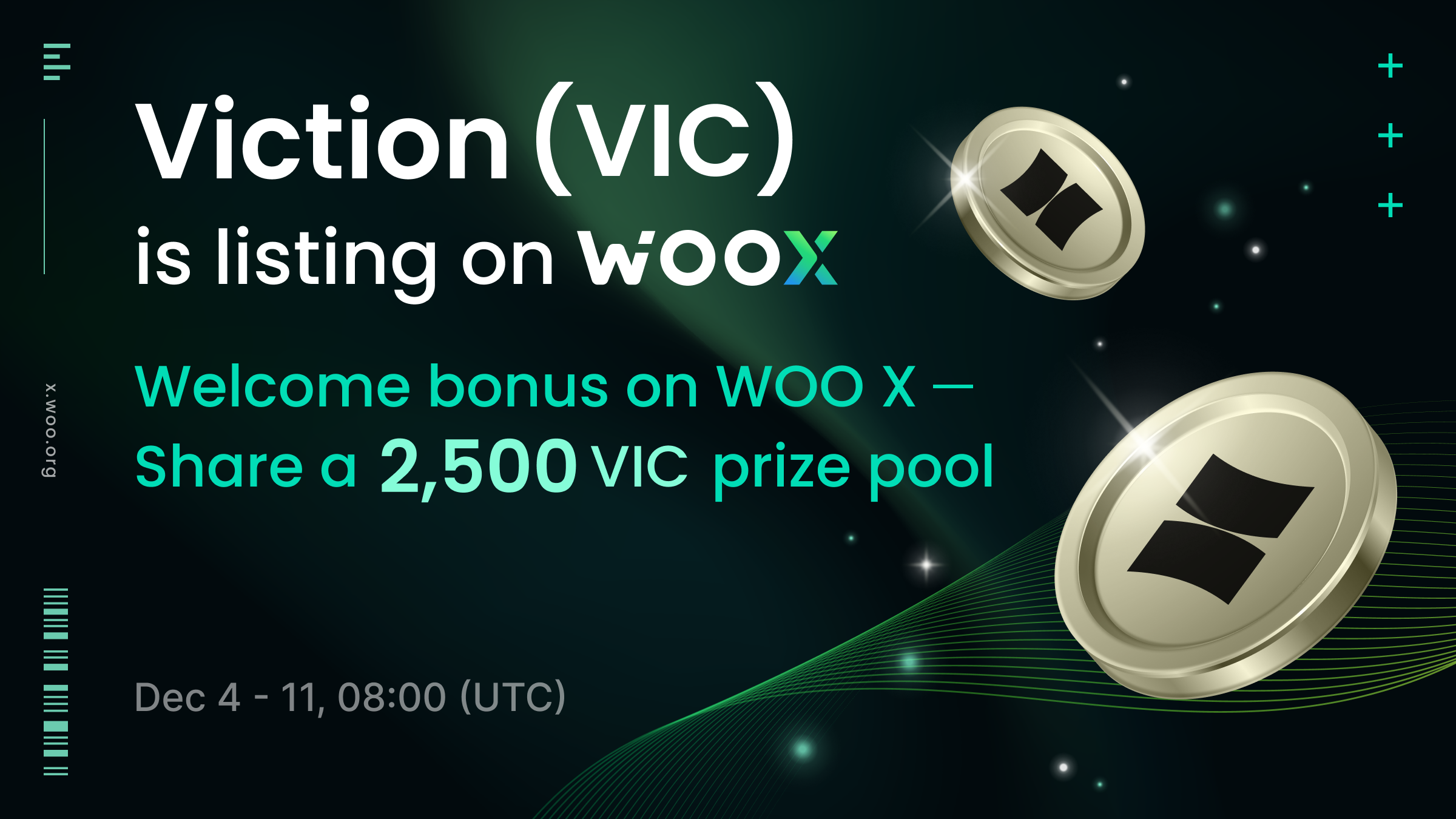 New Listing: Viction (VIC) on WOO X - Share a 2,500 VIC prize pool!