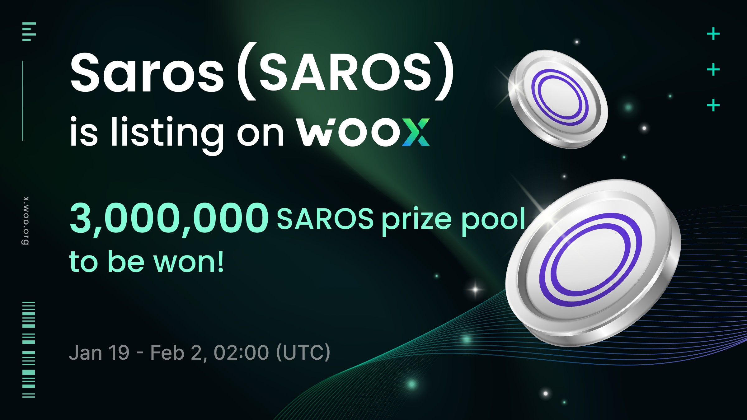 Saros (SAROS) Listing on WOO X - Share a 3,000,000 SAROS prize pool!