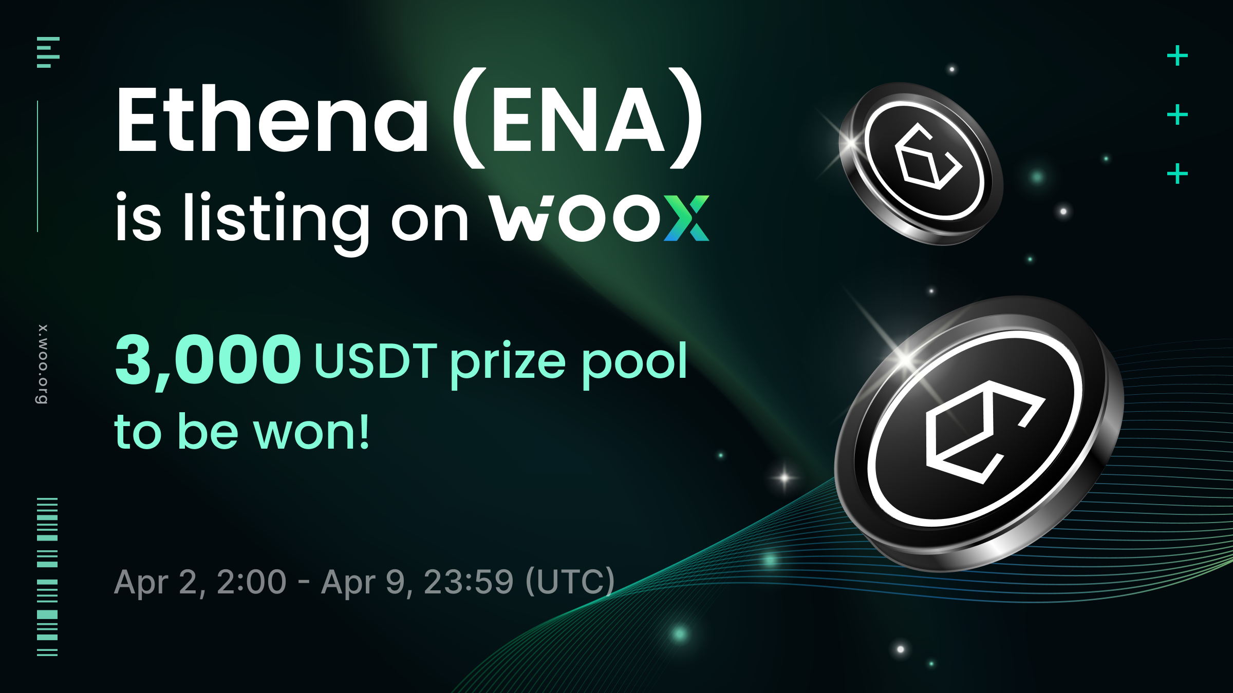 New Listing: Ethena (ENA) on WOO X - Trade and share a 3,000 USDT prize pool!